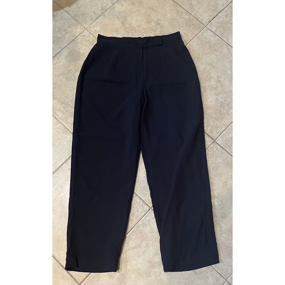 Ladies Navy Blue Dress Pants Size 14W Fully Lined - Picture 1 of 8